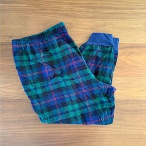 Old Navy Plaid Pajama Bottoms in Green and Blue